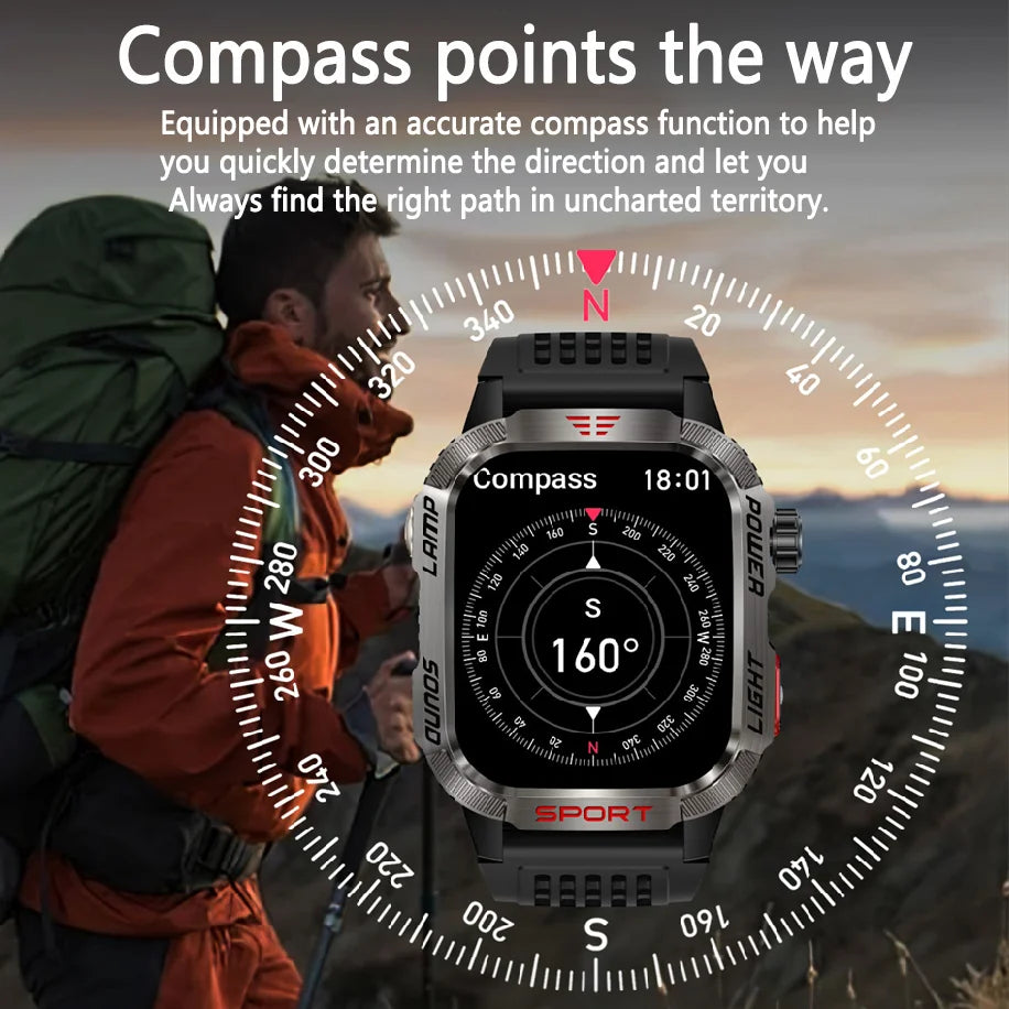 New For Huawei Xiaomi Military GPS Smart Watch Men.