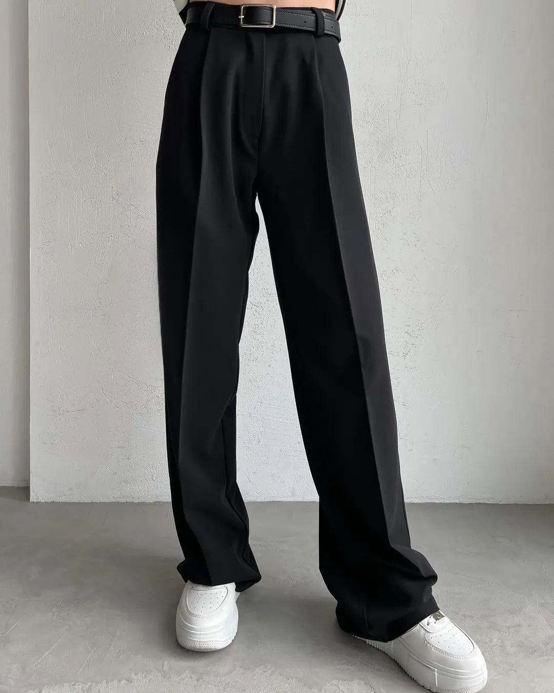 Classic Formal Straight Leg Pants Spring and Summer Women's Versatile Casual Wear Loose Fit Office Tourism Darp Wide Leg Pants