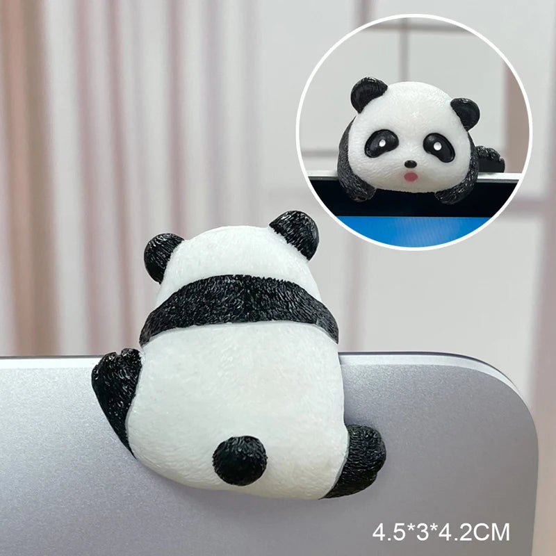 Creative Resin Car Center Console Lying Panda Animal Decoration.