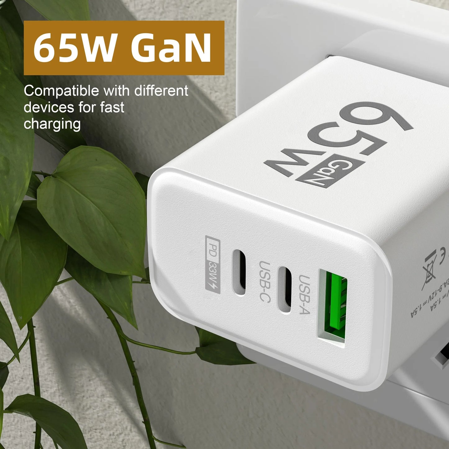 65W USB C Charger Charger Quick Charge 3.0 Type C.