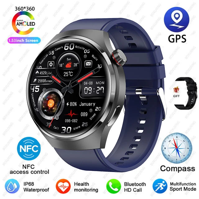 Huawei GT4 PRO Smart Watch Men Watch 4 Pro AMOLED HD Screen 2025.