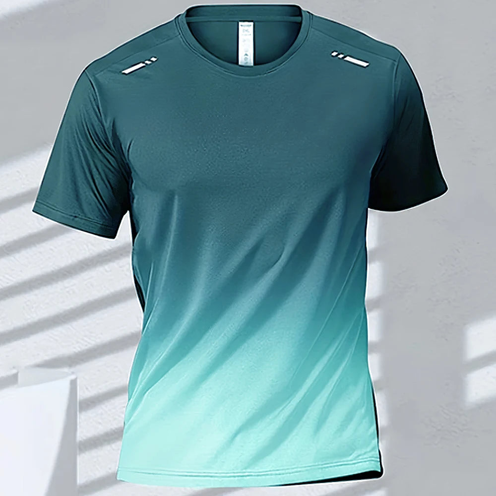 Men's T-shirts Sports Running T-shirt Quick-drying Gradient.