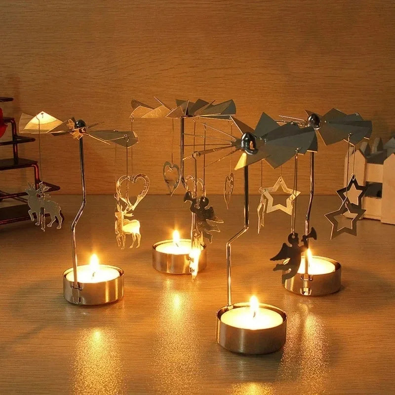 1pc Metal Hot Rotating Candle Holder.