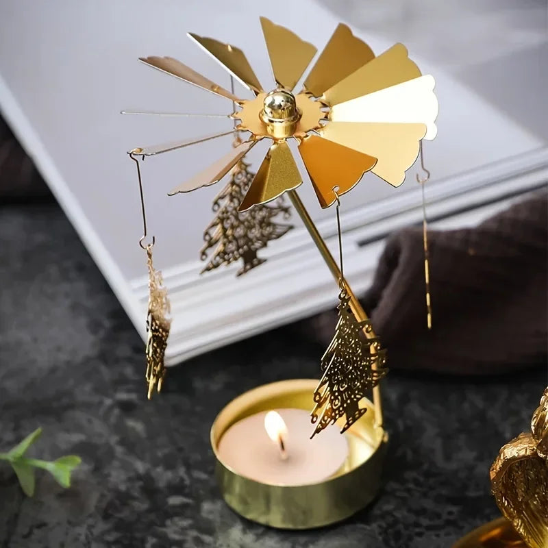 1pc Metal Hot Rotating Candle Holder.