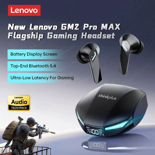 Lenovo GM2 PRO Wireless Bluetooth 5.4 LED Digital Display Waterproof Noise Cancelling.