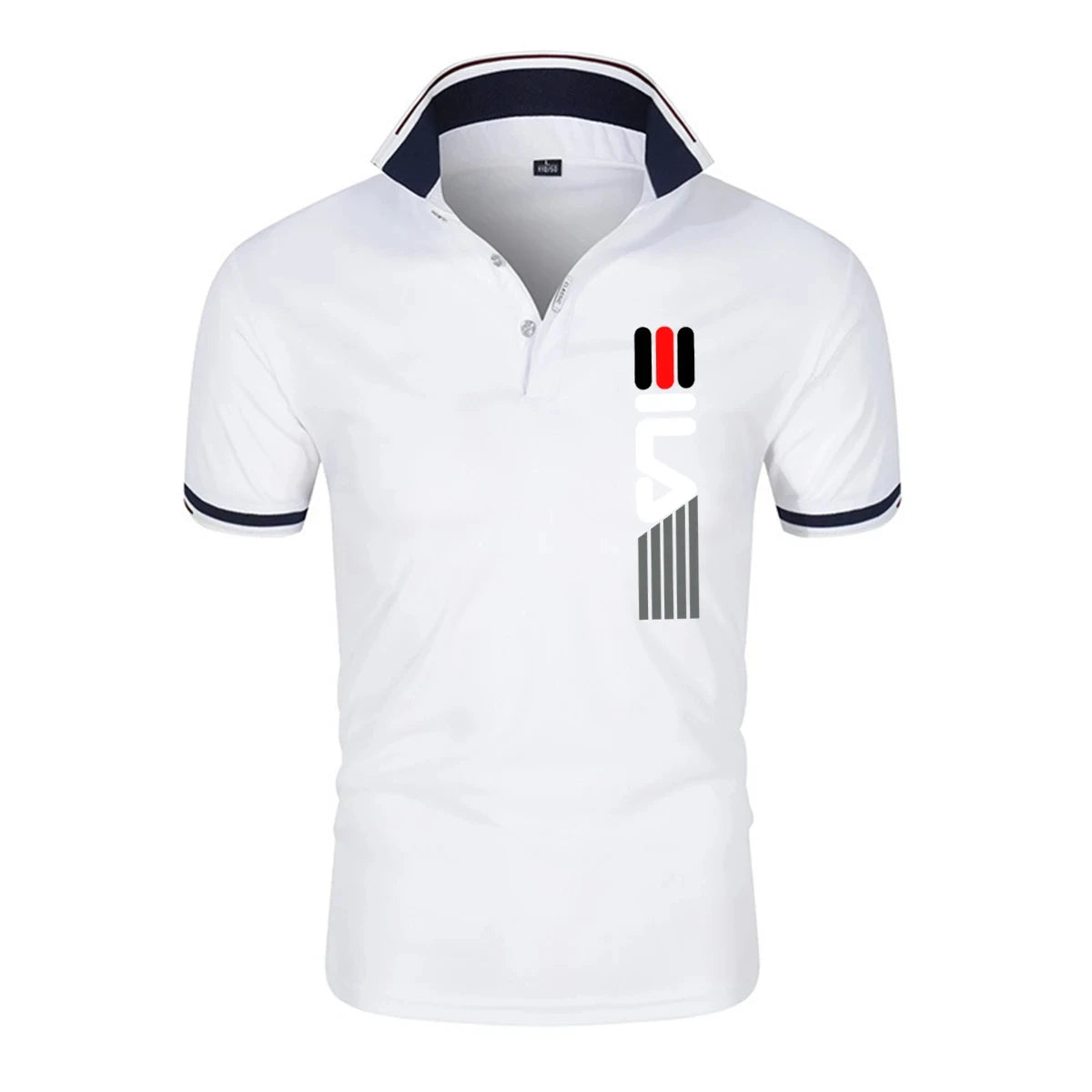 2025 Summer New Men's Lapel Anti-pillin Polo Shirt printing.