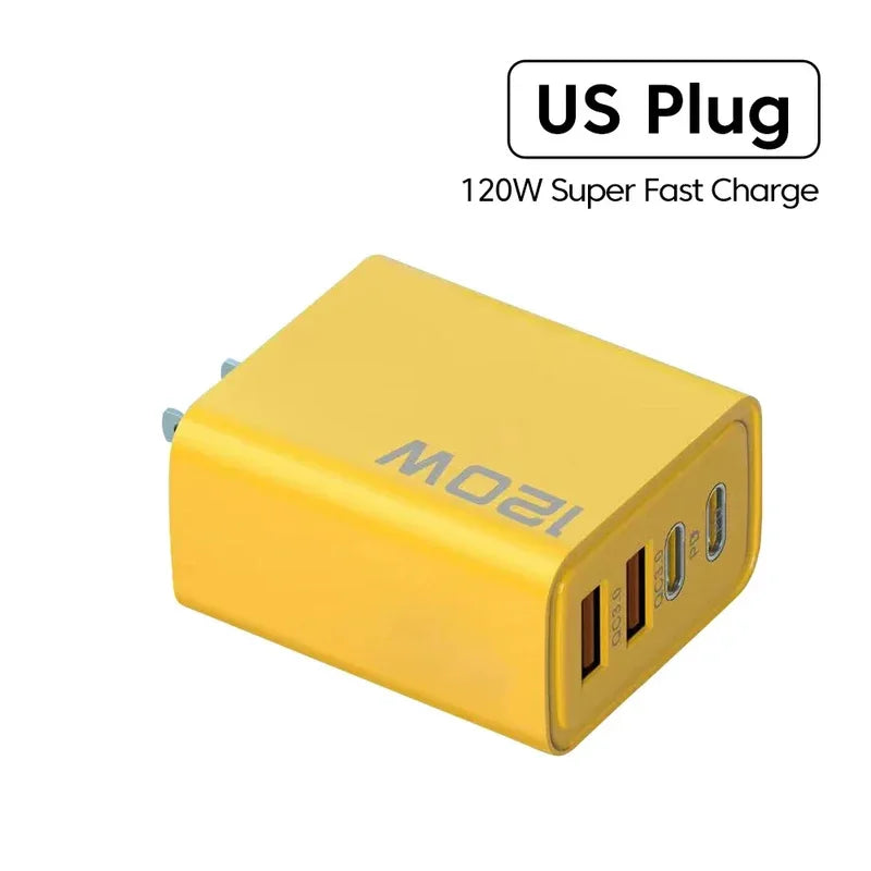 120W 3.0 USB fast phone charger type C quick charge.