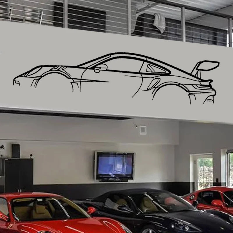 Car Silhouette Wall Art Sticker Vinyl Home Decoration.