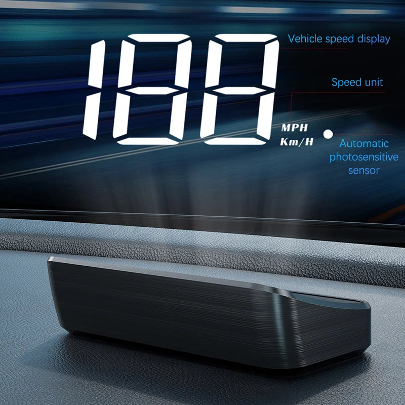 Car Speedometer KM/H HUD GPS Head Up Display Digital Speed Meter Windshield Projector.