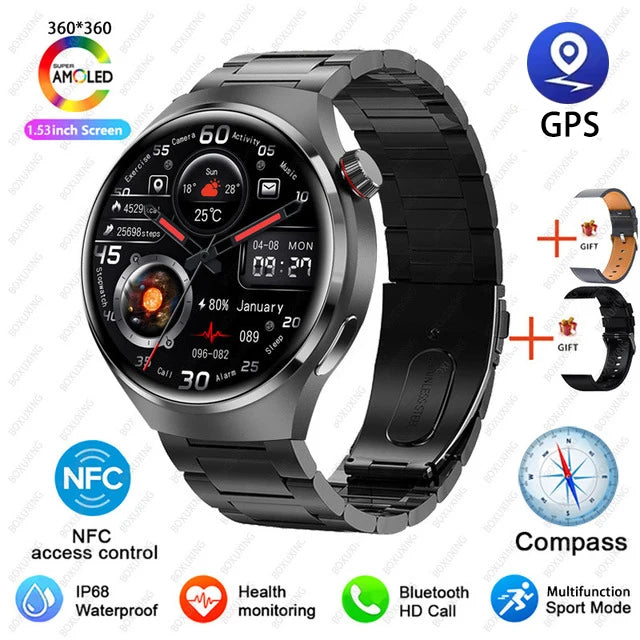 Huawei GT4 PRO Smart Watch Men Watch 4 Pro AMOLED HD Screen 2025.