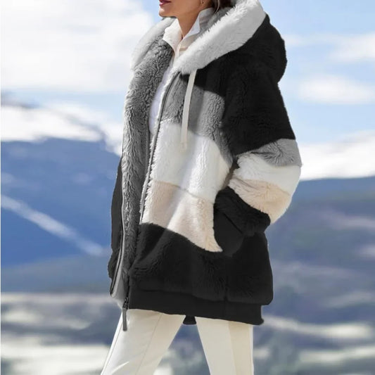 Winter Fashion Women's Coat 2025 Hooded Zipper Ladies Jacket.