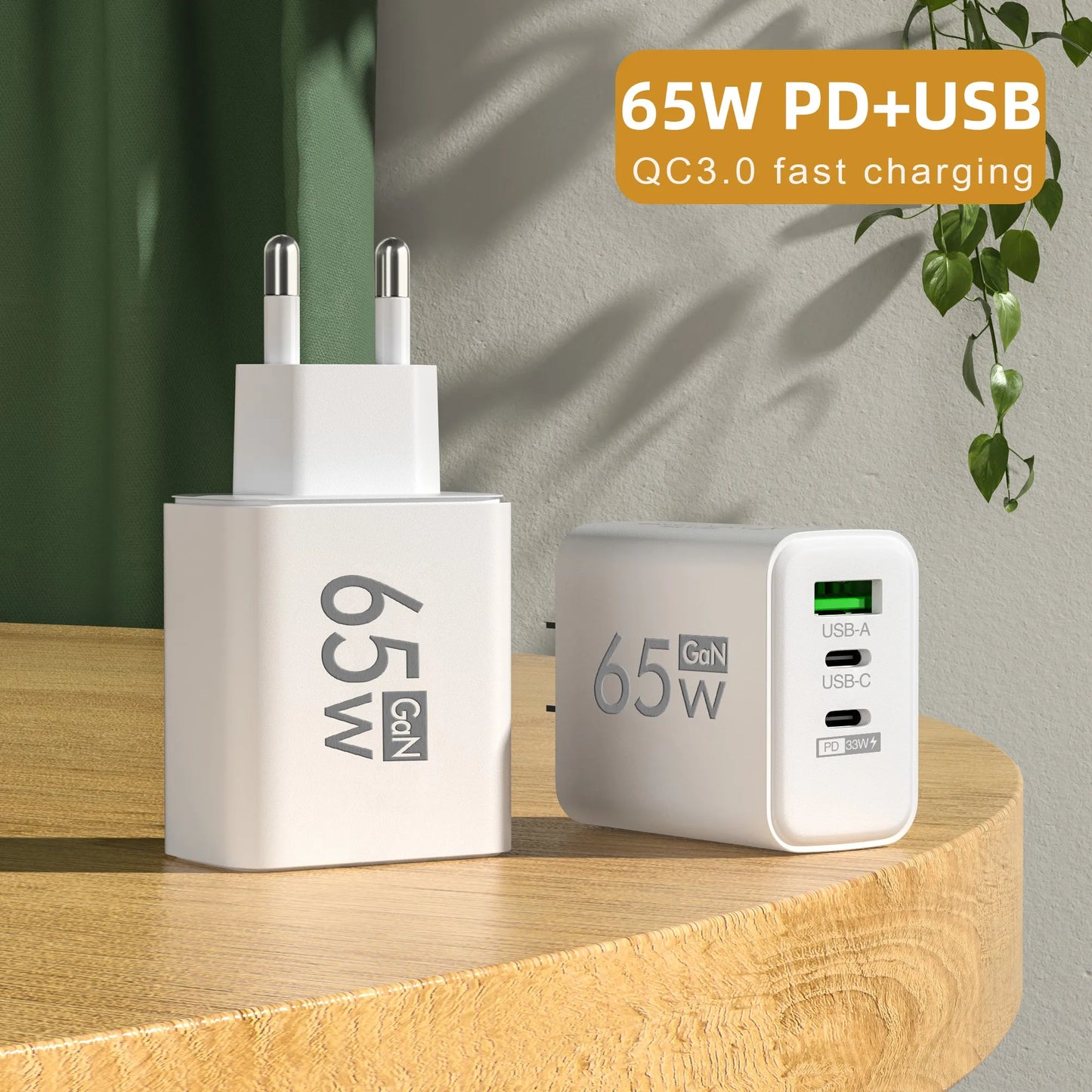 65W USB C Charger Charger Quick Charge 3.0 Type C.