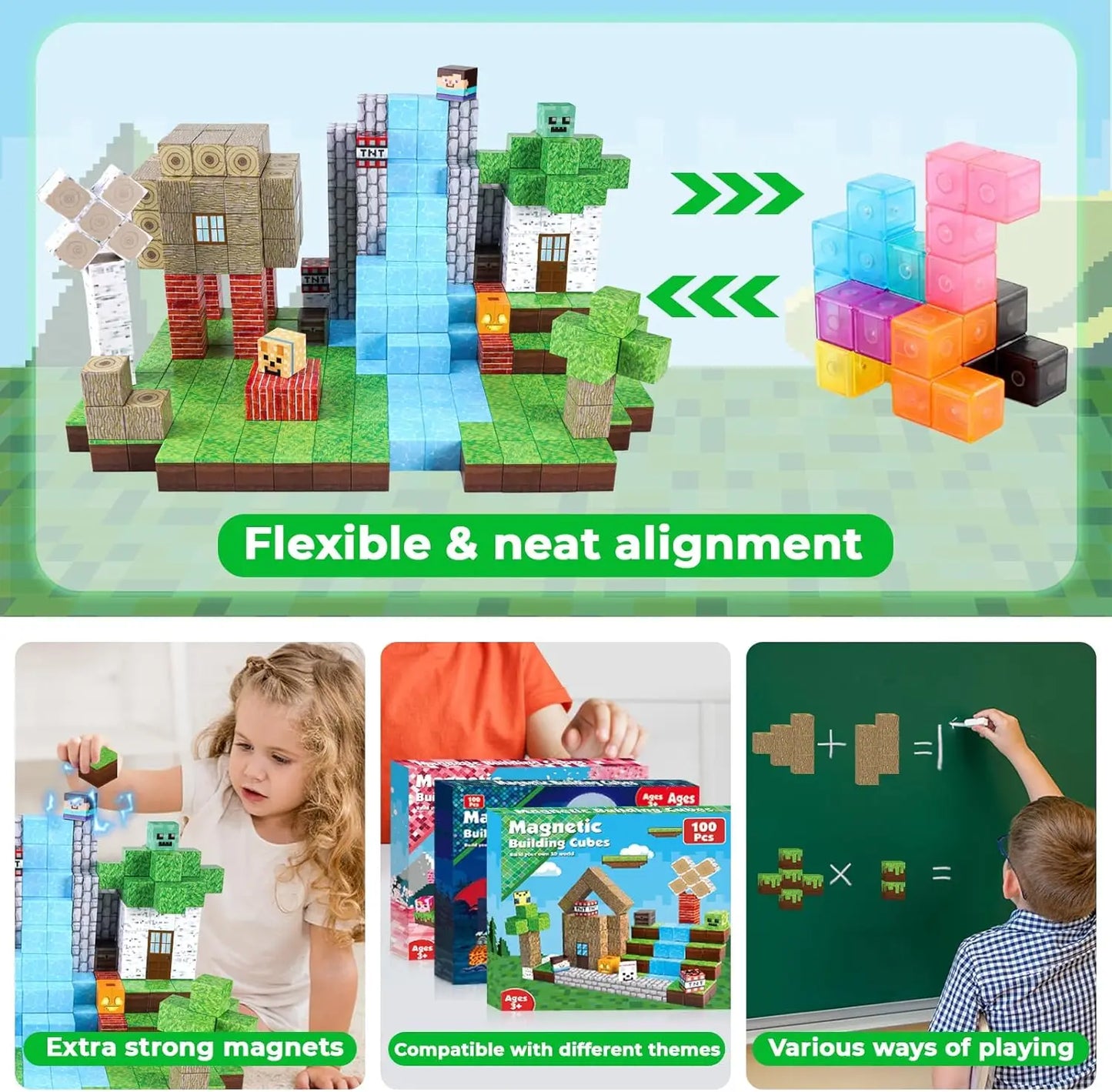 Magnetic Building Blocks Mine Magnet World.