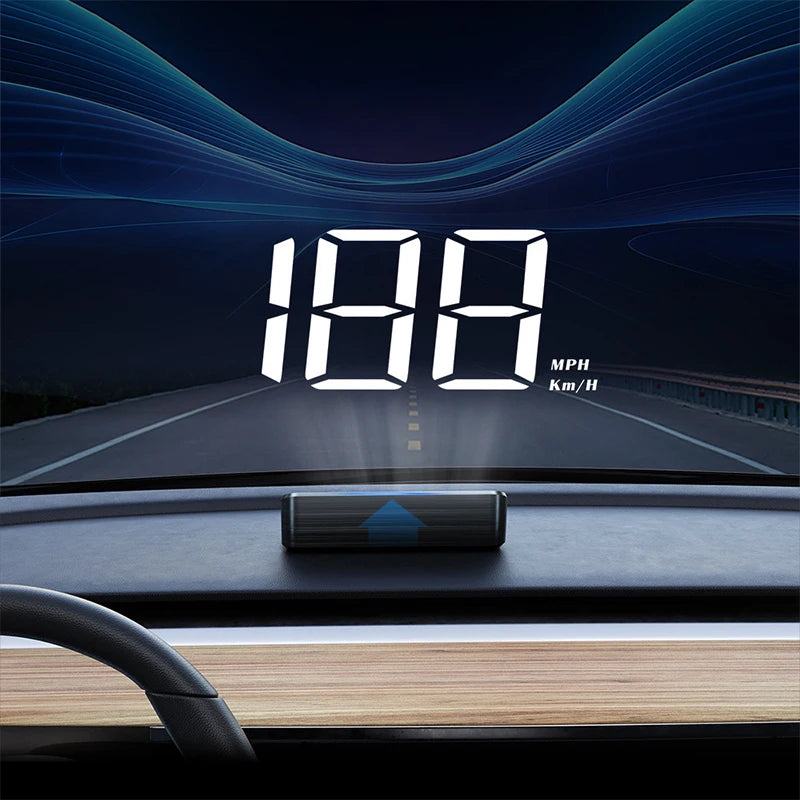 Car Speedometer KM/H HUD GPS Head Up Display Digital Speed Meter Windshield Projector.