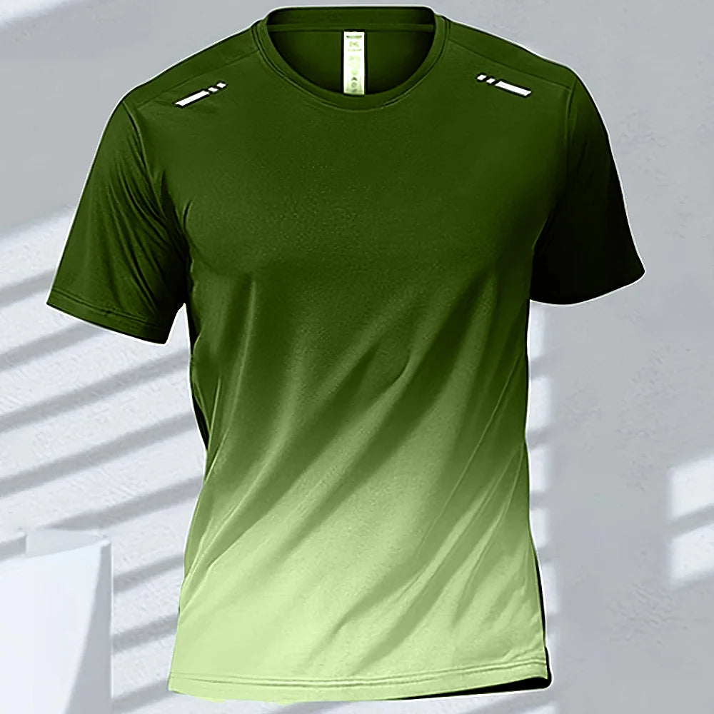 Men's T-shirts Sports Running T-shirt Quick-drying Gradient.