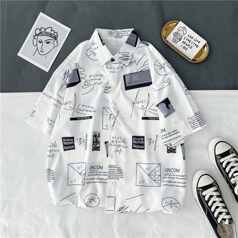 Men Street Fashion Summer Daily Shirt Hawaiian.