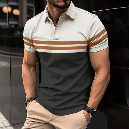 Summer Men's Casual Polo Shirt.