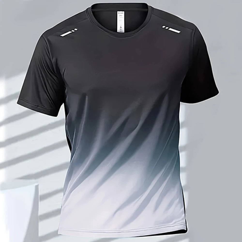 Men's T-shirts Sports Running T-shirt Quick-drying Gradient.