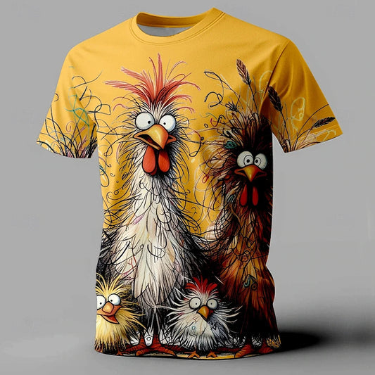 Men's T-Shirt Animals Print Summer.