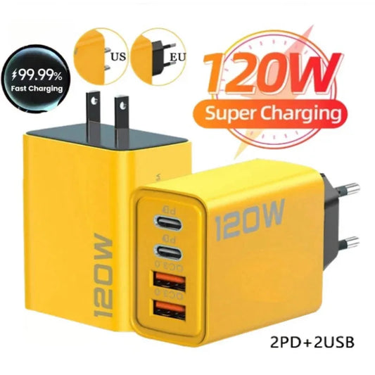 120W 3.0 USB fast phone charger type C quick charge.