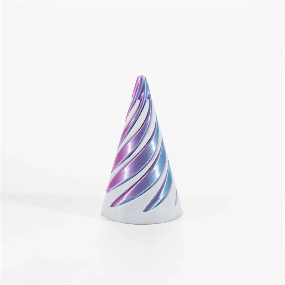 3D Printed Spiral Cone Toy Impossible Pyramid.