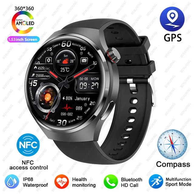 Huawei GT4 PRO Smart Watch Men Watch 4 Pro AMOLED HD Screen 2025.