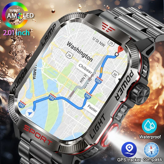 New For Huawei Xiaomi Military GPS Smart Watch Men.