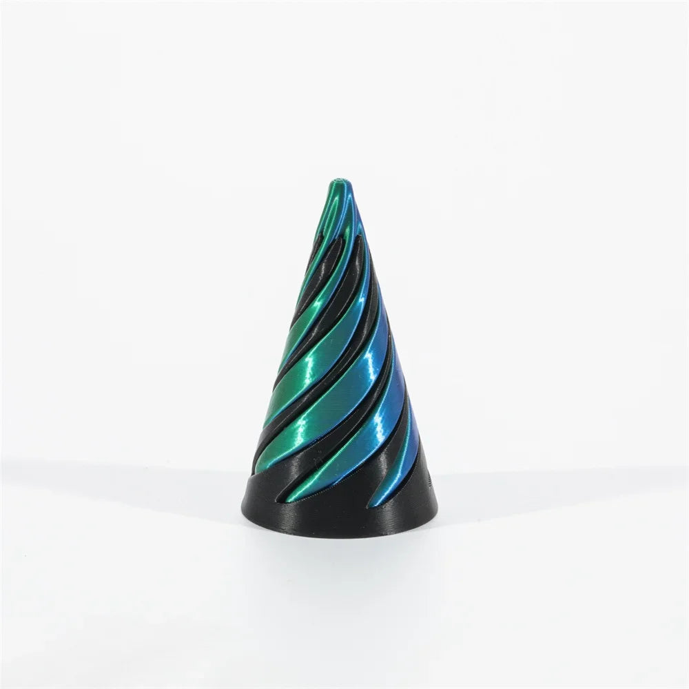 3D Printed Spiral Cone Toy Impossible Pyramid.