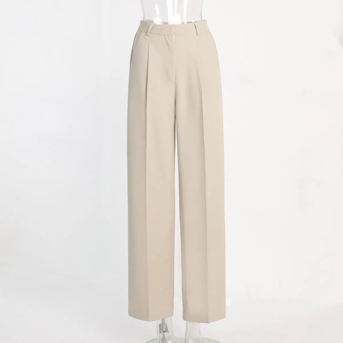 Classic Formal Straight Leg Pants Spring and Summer Women's Versatile Casual Wear Loose Fit Office Tourism Darp Wide Leg Pants