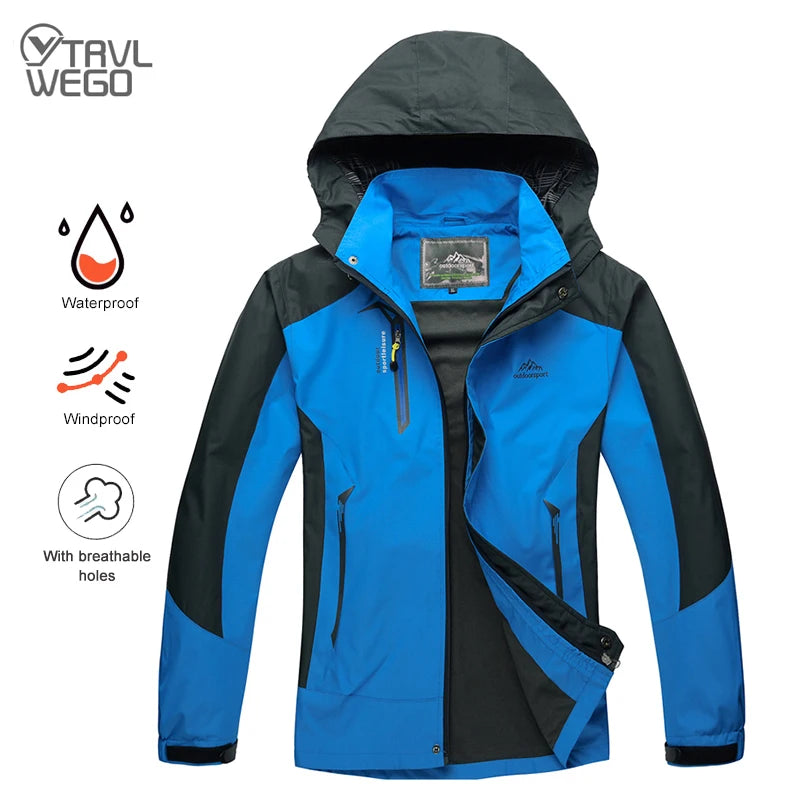 TRVLWEGO Camping Hiking Jacket Men Autumn Outdoor Sports.