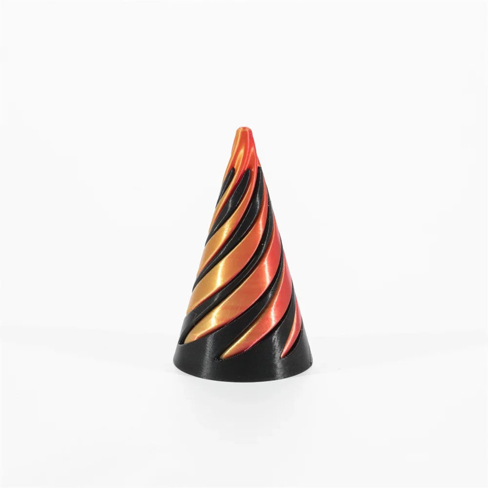 3D Printed Spiral Cone Toy Impossible Pyramid.