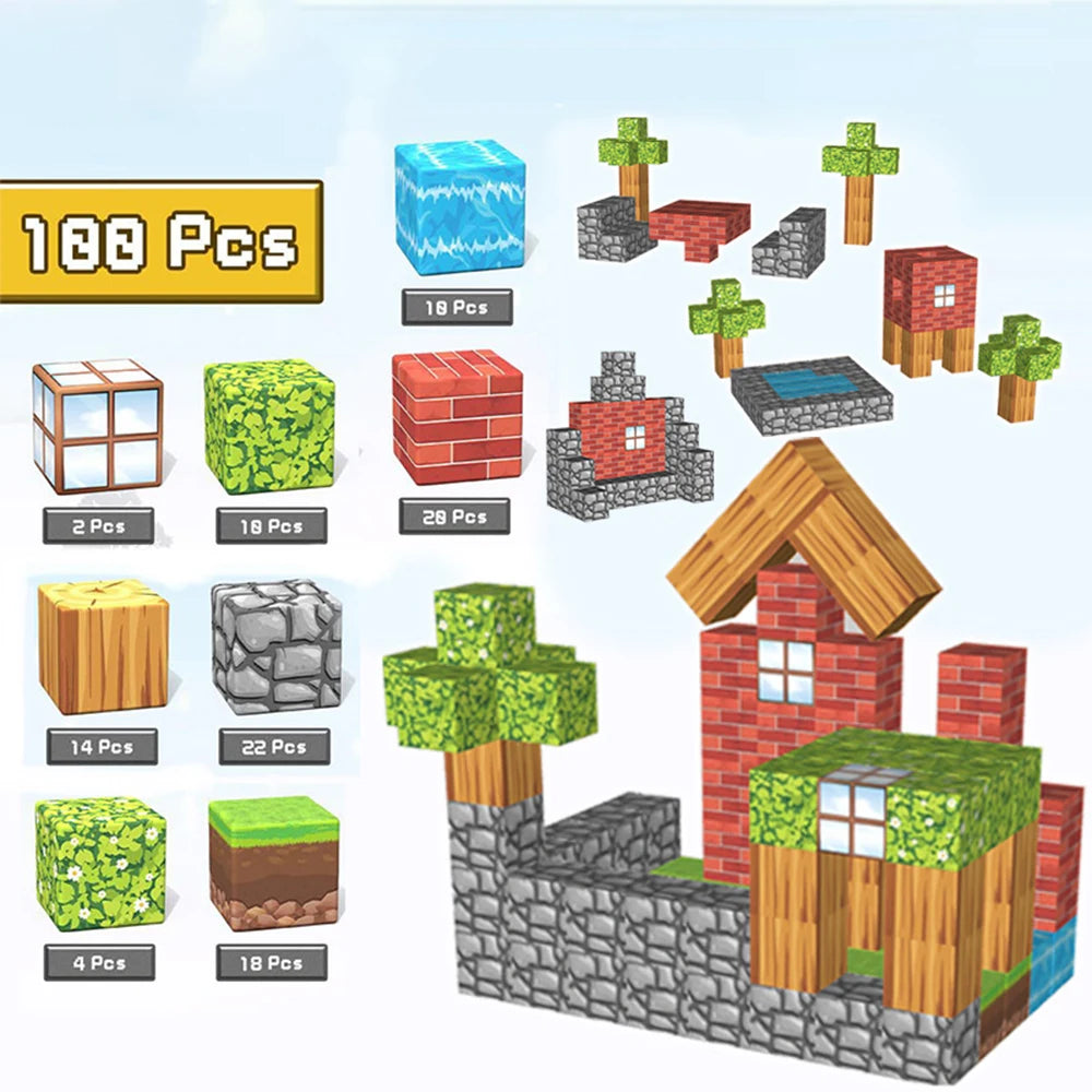 Magnetic Building Blocks Mine Magnet World.