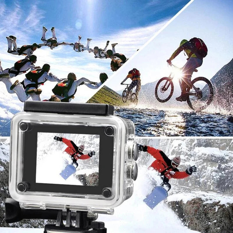 4K Action Camera 1080P/30FPS WiFi 2.0" 170D Underwater Waterproof.